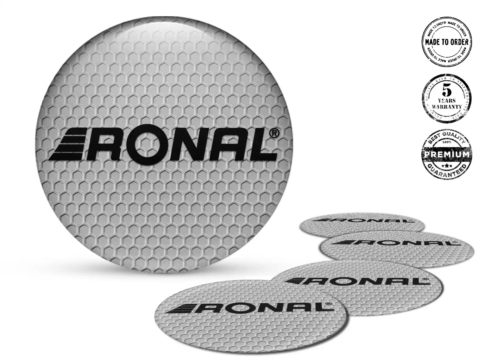 Ronal Gewölbte Aufkleber Logo Stilvolle Radembleme